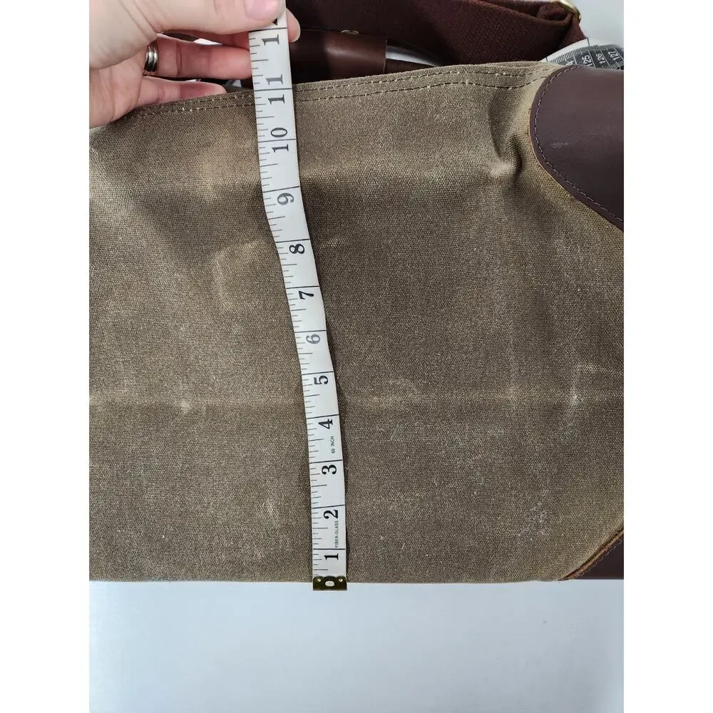 Frost River Flight Bag In Field Tan Waxed Canvas & Rich Brown Leather, Brass
